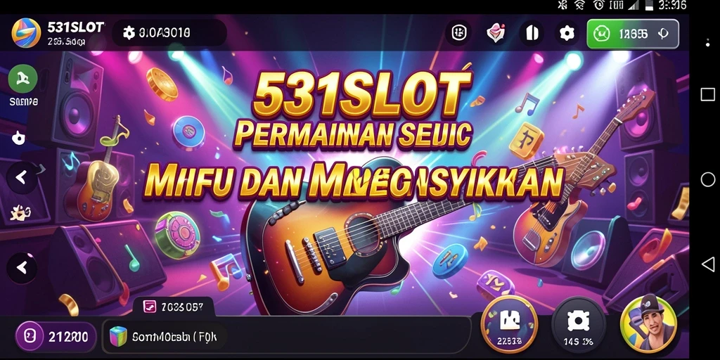 Screenshot 531SLOT menampilkan gameplay yang seru dengan berbagai pilihan lagu.