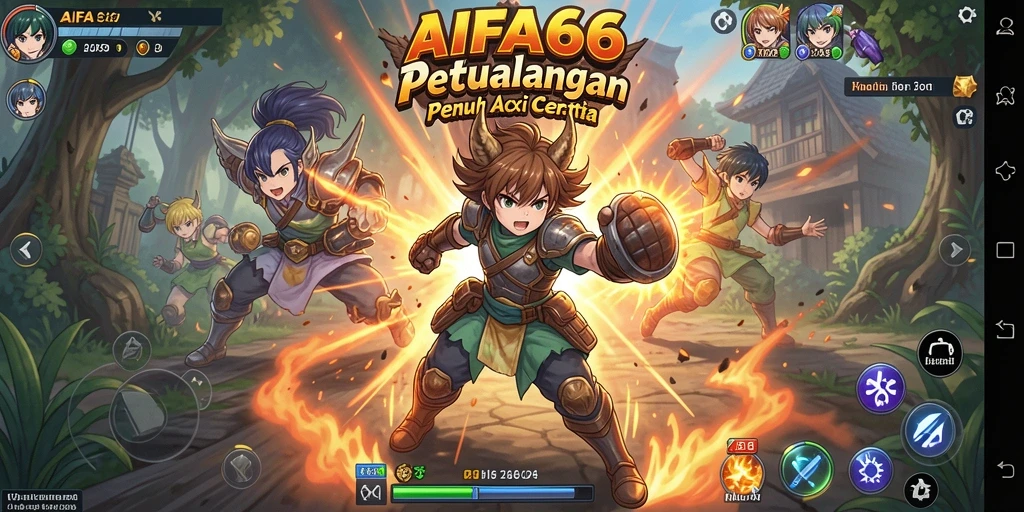 Screenshot AIFA66 menampilkan aksi mendebarkan dalam game Anime.