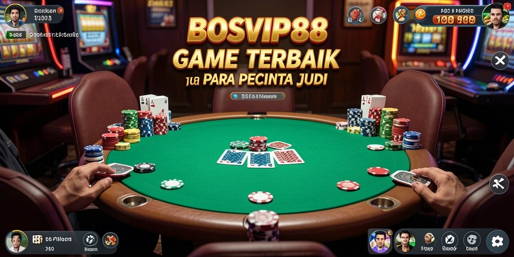 Tampilan gameplay poker yang seru di BOSVIP88.