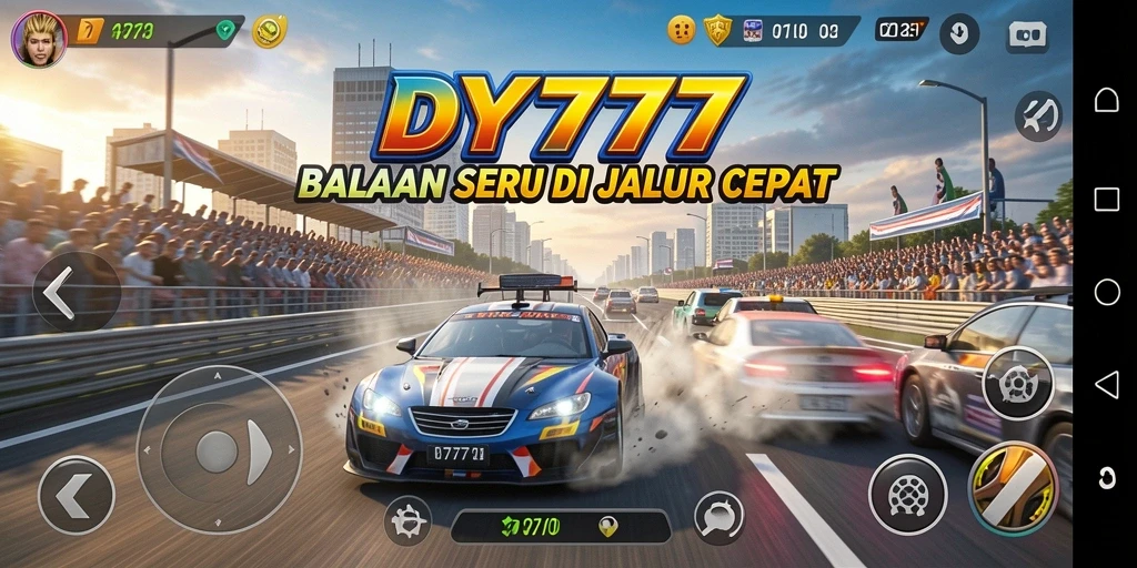 Tampilkan momen menegangkan dalam balapan di DY777.