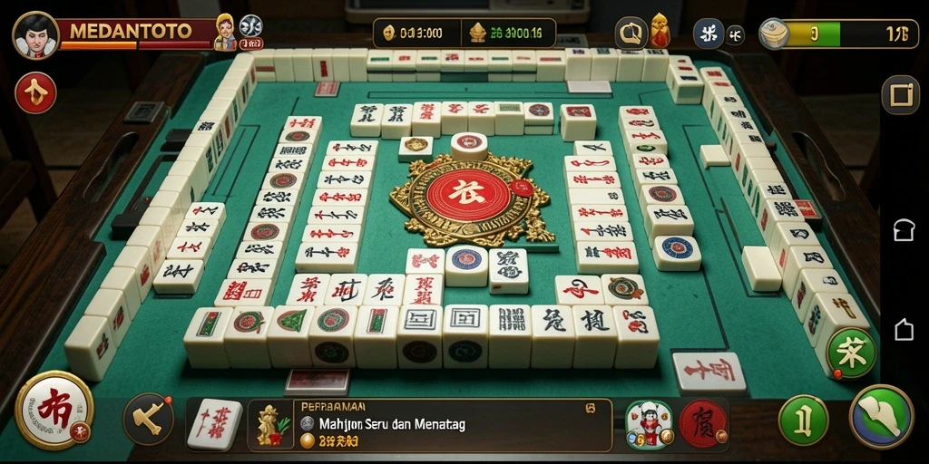 Tampilan gameplay <strong>MEDANTOTO</strong> yang menarik dan menantang di Mahjong.