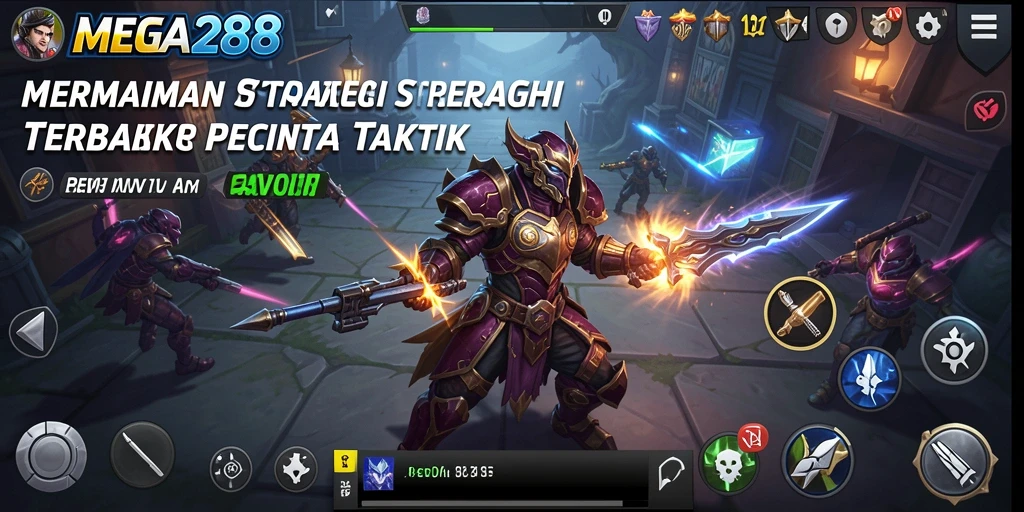 Tampilan dynamic gameplay MEGA288 dengan elemen strategi yang mendalam.