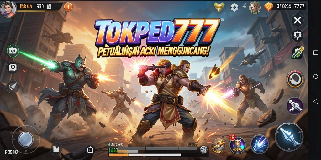 Tangkapan layar menampilkan aksi mendebarkan di TOKPED777.