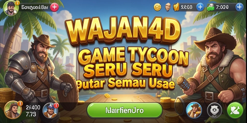 Screenshot gameplay WAJAN4D menampilkan strategi manajemen restoran.